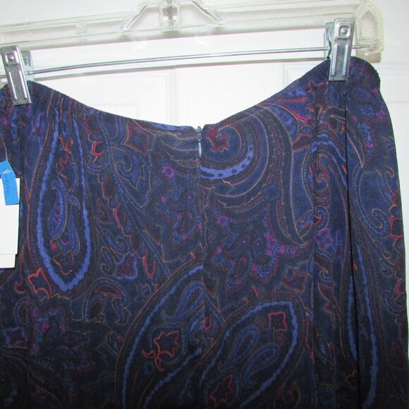 DUE per DUE Silk Print Skirt - Sz 14W - NEW - Picture 2 of 10